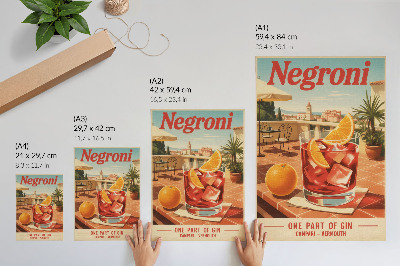 Poster leinwand Negroni-Getränk