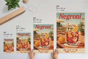 Poster leinwand Negroni-Getränk