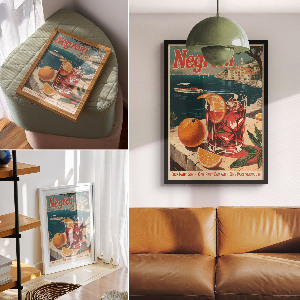 Poster kunstdruck Negroni-Poster