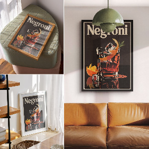 Wand poster Negroni-Getränk