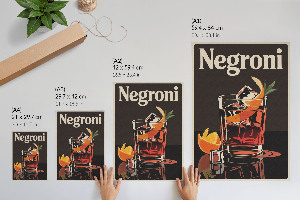 Wand poster Negroni-Getränk
