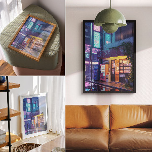 Kunstdruck poster Stadtlandschaft
