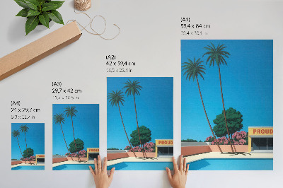 Poster leinwand Urlaub am Pool