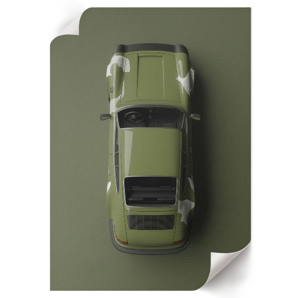 Poster kunstdruck Auto in Grün