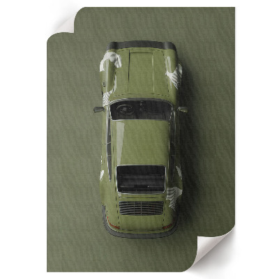Poster kunstdruck Auto in Grün