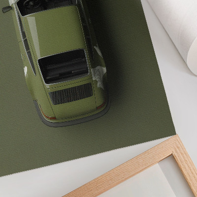 Poster kunstdruck Auto in Grün
