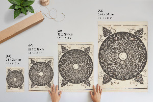 Bilder poster Knauf mit Medaillon