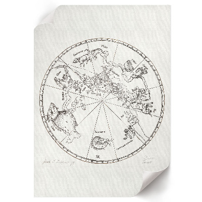 Poster kunstdruck Südliche Hemisphäre des Globus