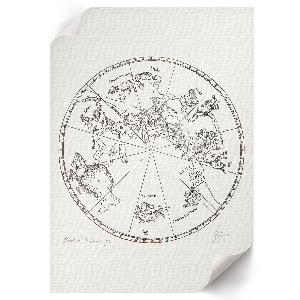 Poster kunstdruck Südliche Hemisphäre des Globus