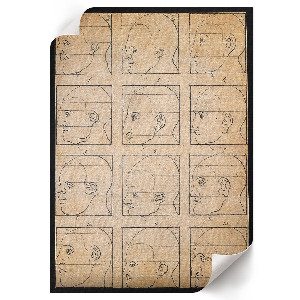 Poster-Kunstdruck mit zwölf Profilen