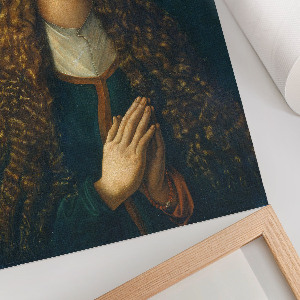 Wandposter mit Porträt einer jungen Frau