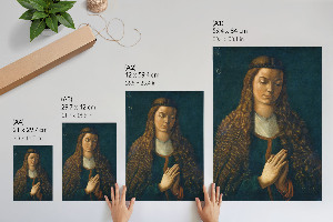 Wandposter mit Porträt einer jungen Frau