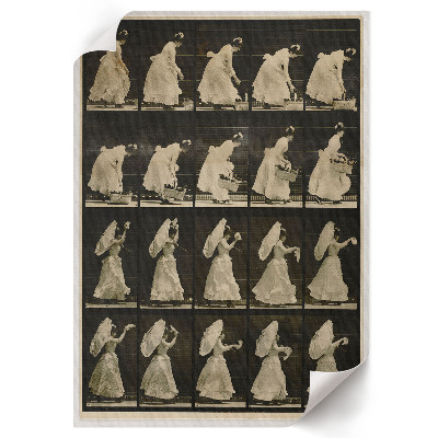 Poster leinwand Frau mit einem Korb