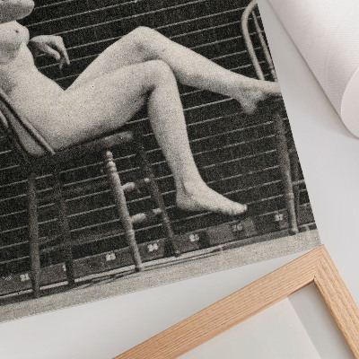 Wand poster Frau sitzt nackt