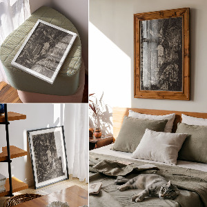 Kunstdruck auf Leinwand mit Motiv 'Rundturm'