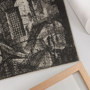 Kunstdruck auf Leinwand mit Motiv 'Rundturm'