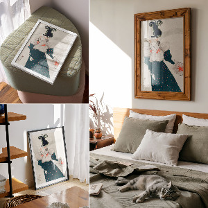 Poster na stenu Biela revue