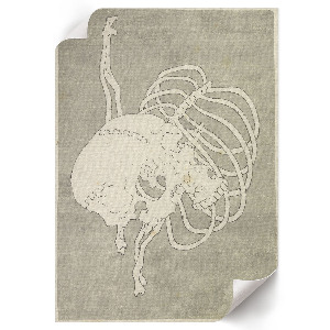 Kunstdruck-Poster mit Schädelmotiv