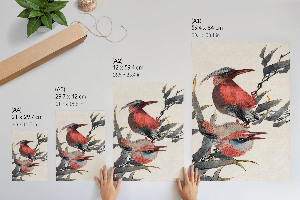 Retro-Poster mit Vogelmotiv