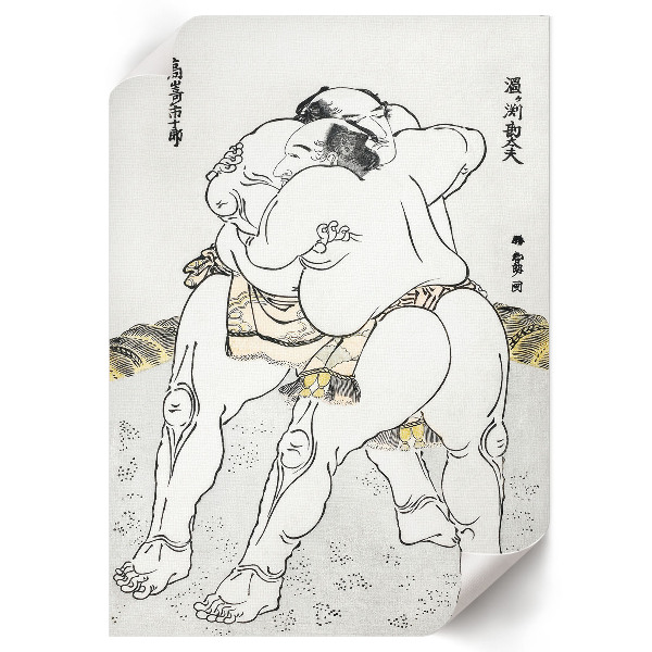 Poster mit einem Sumo-Ringer
