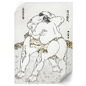 Poster mit einem Sumo-Ringer