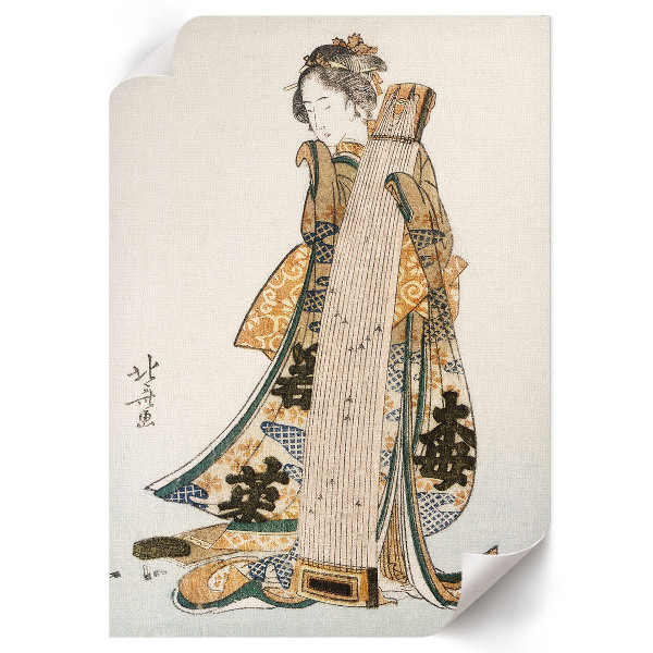 Poster auf Leinwand mit einer japanischen Frau