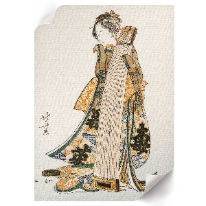 Poster auf Leinwand mit einer japanischen Frau
