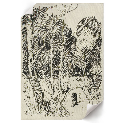 Poster kunstdruck Waldlandschaft