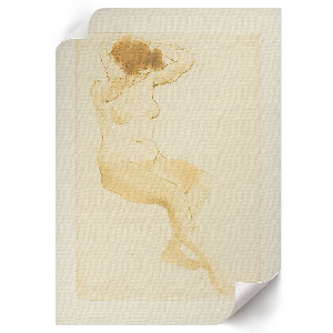Kunstdruckposter mit Motiv einer Frau, die sich die Haare richtet