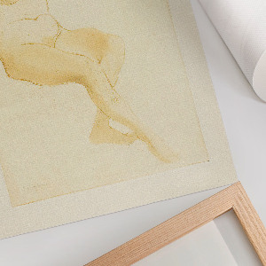 Kunstdruckposter mit Motiv einer Frau, die sich die Haare richtet