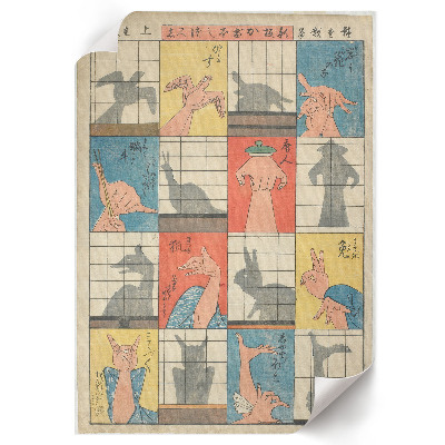 Poster kunstdruck Acht Schattenfiguren