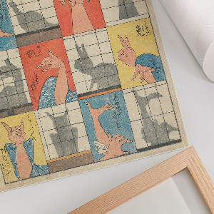 Poster-Kunstdruck „Acht Schattenfiguren“