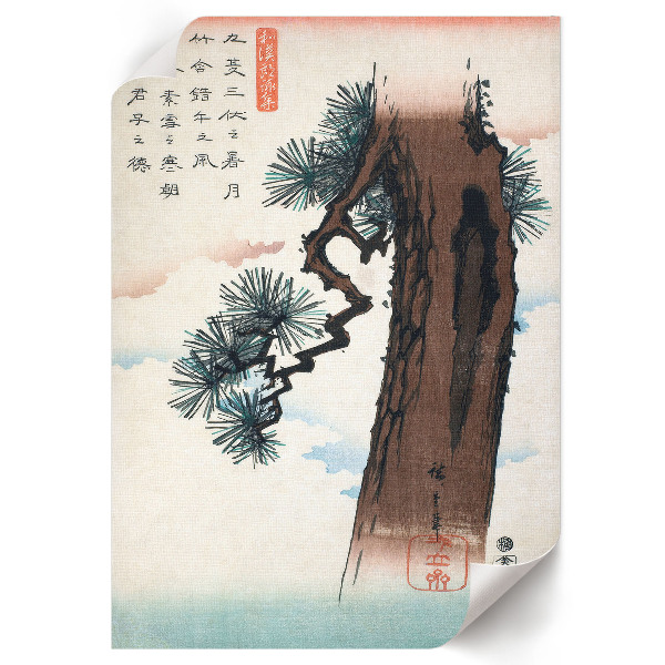 Poster auf Leinwand mit Motiv einer japanischen Kiefer
