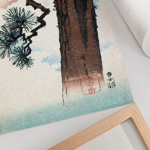 Poster auf Leinwand mit Motiv einer japanischen Kiefer