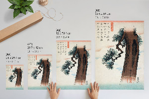 Poster auf Leinwand mit Motiv einer japanischen Kiefer