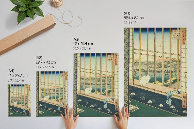 Kunstdruck poster Reisfelder von Asakusa