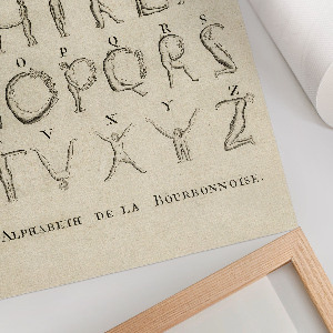 Kunstdruck leinwand Das nackte Alphabet