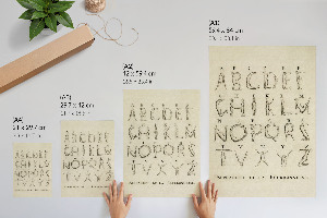 Kunstdruck leinwand Das nackte Alphabet