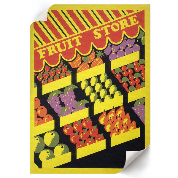Poster auf Leinwand mit Motiv "Obstladen"