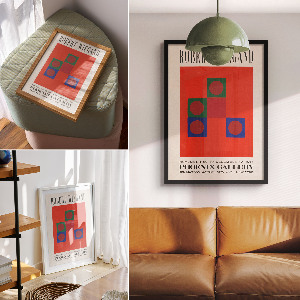 Retro poster Ausstellungsplakat