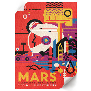 Poster leinwand Reise zum Mars