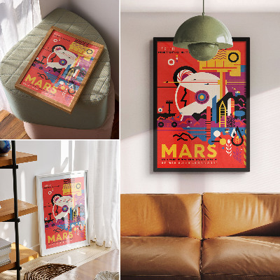 Poster leinwand Reise zum Mars