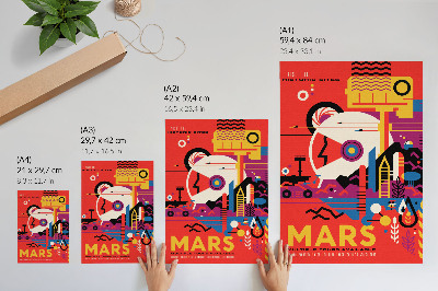 Poster leinwand Reise zum Mars