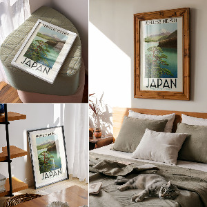 Poster-Kunstdruck „Reise nach Japan“