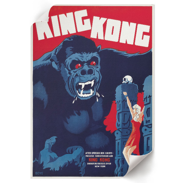 Kunstdruck-Poster mit Motiv King Kong