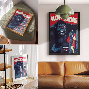 Kunstdruck-Poster mit Motiv King Kong