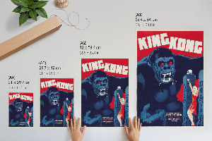 Kunstdruck-Poster mit Motiv King Kong