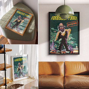 Kunstdruck auf Leinwand „Verbotener Planet”