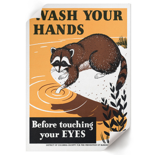 Poster auf Leinwand mit dem Motiv „Wasch deine Hände“