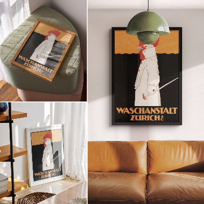 Poster leinwand Waschanstalt Zürich